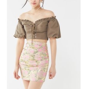 Bec + Bridge Jacquard Mini Skirt